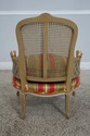 62350EC: Pair Louis XV Decorator Cane Back Bergere