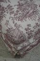 62317EC: Quality Toile Upholstered Chaise Lounge