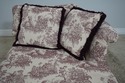 62317EC: Quality Toile Upholstered Chaise Lounge