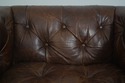 70922: Pair RESTORATION HARDWARE Tufted Leather Ch