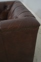 70922: Pair RESTORATION HARDWARE Tufted Leather Ch