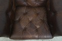 70922: Pair RESTORATION HARDWARE Tufted Leather Ch