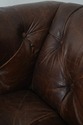 70922: Pair RESTORATION HARDWARE Tufted Leather Ch