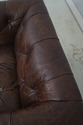 70922: Pair RESTORATION HARDWARE Tufted Leather Ch