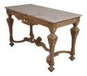 66463EC: Italian Carved Base Marble Top Library Co