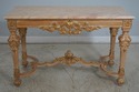 66463EC: Italian Carved Base Marble Top Library Co