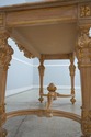 66463EC: Italian Carved Base Marble Top Library Co