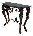 66484EC: MAITLAND SMITH Marble Top Carved Base Con