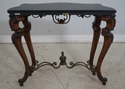 66484EC: MAITLAND SMITH Marble Top Carved Base Con