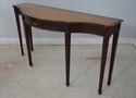 L2119: MAITLAND SMITH Leather Top Mahogany Console