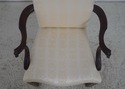 70995: Pair of HENKEL HARRIS Mahogany Upholstered 