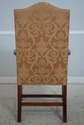 L70949: Set of 6 Mahogany Gold Damask Upholstered 