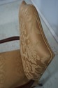 L70949: Set of 6 Mahogany Gold Damask Upholstered 
