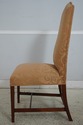 L70949: Set of 6 Mahogany Gold Damask Upholstered 