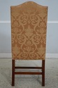 L70949: Set of 6 Mahogany Gold Damask Upholstered 