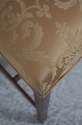 L70949: Set of 6 Mahogany Gold Damask Upholstered 