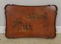 57725EC: Chinoiserie Toleware Tray Top Folding Cof