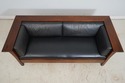 66114EC: STICKLEY Mission Oak Sofa w. Black Leathe