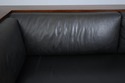 66114EC: STICKLEY Mission Oak Sofa w. Black Leathe