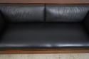 66114EC: STICKLEY Mission Oak Sofa w. Black Leathe