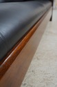 66114EC: STICKLEY Mission Oak Sofa w. Black Leathe