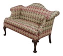 66212EC: STATTON Chippendale Upholstered Loveseat 