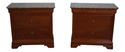 66247EC: Pair STICKLEY Empire Style Marble Top Nig