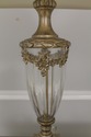 LF57936EC: Regency Style Silver Finish & Glass Urn
