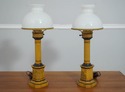 F62417EC: Pair Toleware Paint Decorated Neoclassic