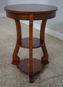 L62429EC: Round Inlaid Top Tiered Lamp Table
