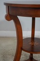 L62429EC: Round Inlaid Top Tiered Lamp Table