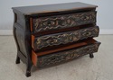 L66570: Italian Baroque Painted Finish 3 Drawer Co