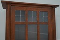 66553EC: STICKLEY Leaded Glass Door Mission Bookca