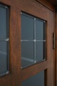 66553EC: STICKLEY Leaded Glass Door Mission Bookca