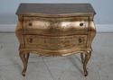 L66505EC: Italian Gold Gilt 2 Drawer Carved Commod