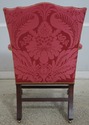 L70845: Pair BAKER Damask Upholstered Mahogany Lib