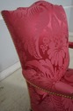 L70845: Pair BAKER Damask Upholstered Mahogany Lib