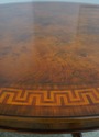 L71044: MAITLAND SMITH Inlaid Round Walnut Dining 