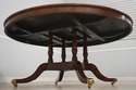 L71044: MAITLAND SMITH Inlaid Round Walnut Dining 