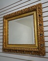 F62175EC: Ornate Rectangular Gold Framed Mirror