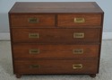 70725: BAKER Campaign Style 2 Over 3 Drawer Chest