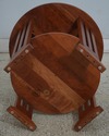70257: STICKLEY Mission Style Cherry Round Lamp Ta