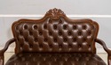 L70794: SCARBOROUGH HOUSE Mahogany Tufted Leather 