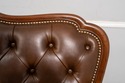 L70794: SCARBOROUGH HOUSE Mahogany Tufted Leather 