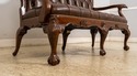 L70794: SCARBOROUGH HOUSE Mahogany Tufted Leather 