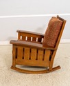69933: STICKLEY Upholstered Large Mission Oak Rock