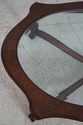 L66330EC: KARGES French Walnut Glass Top Coffee Ta