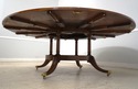 L64249EC: EJ VICTOR Round Inlaid Mahogany Dining R