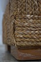 70770: RALPH LAUREN Wicker Woven Upholstered Stool