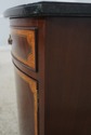 L70792: Marble Top Mahogany Cabinet Door Nightstan